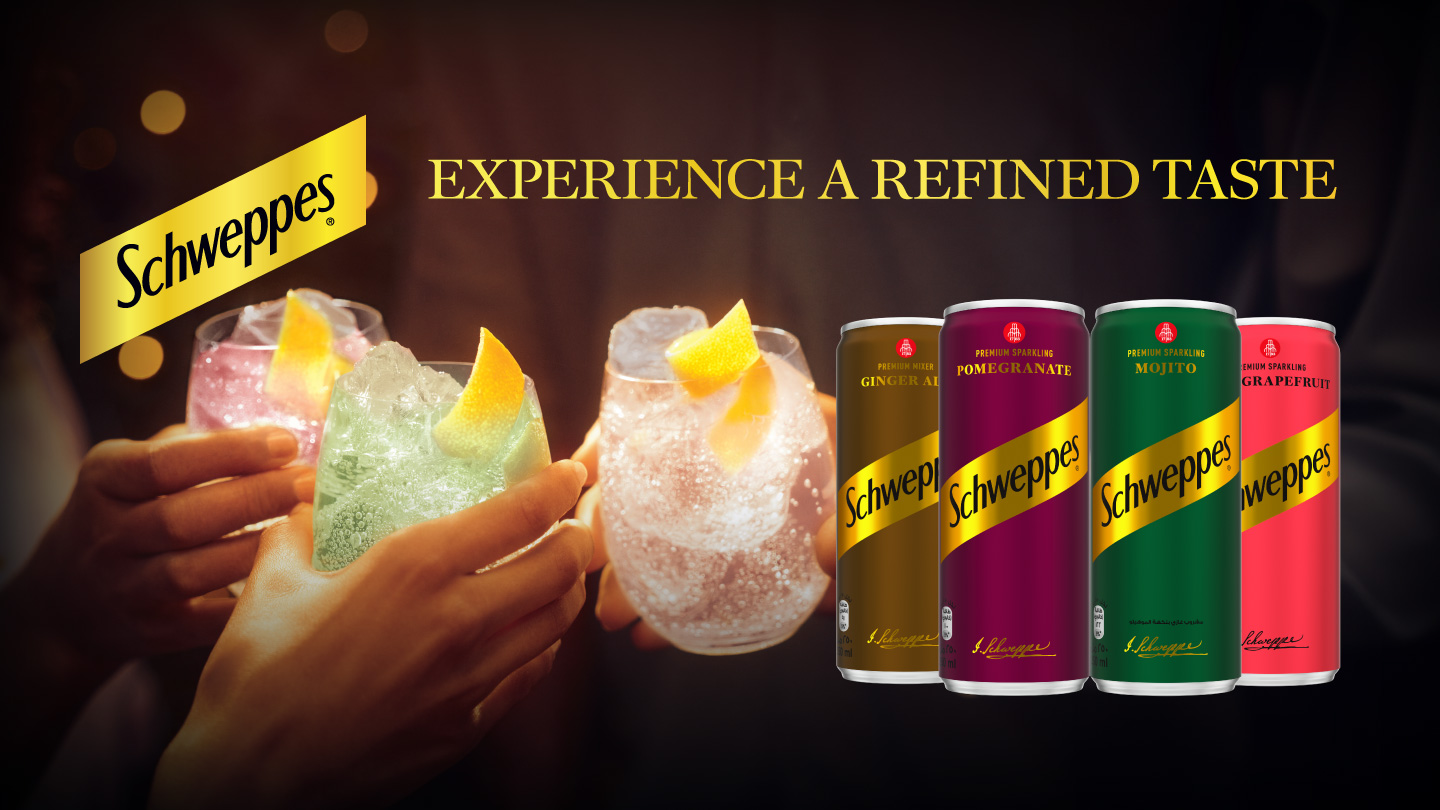 Schweppes cans