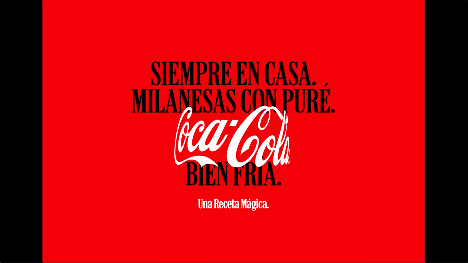 Siempre en casa. Milanesas con puré. Coca-Cola bien fría.