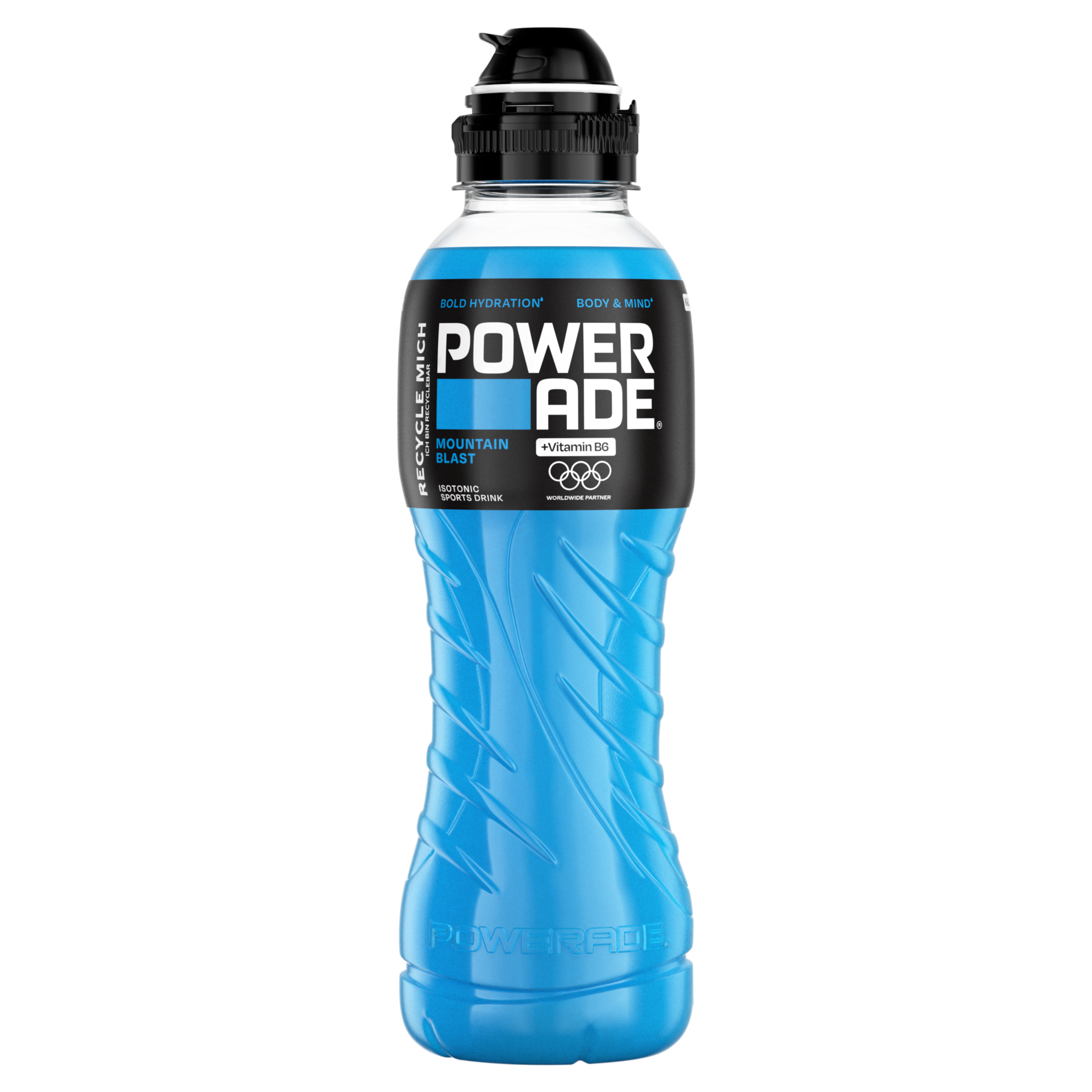 Eine Flasche Powerade Mountain Blast