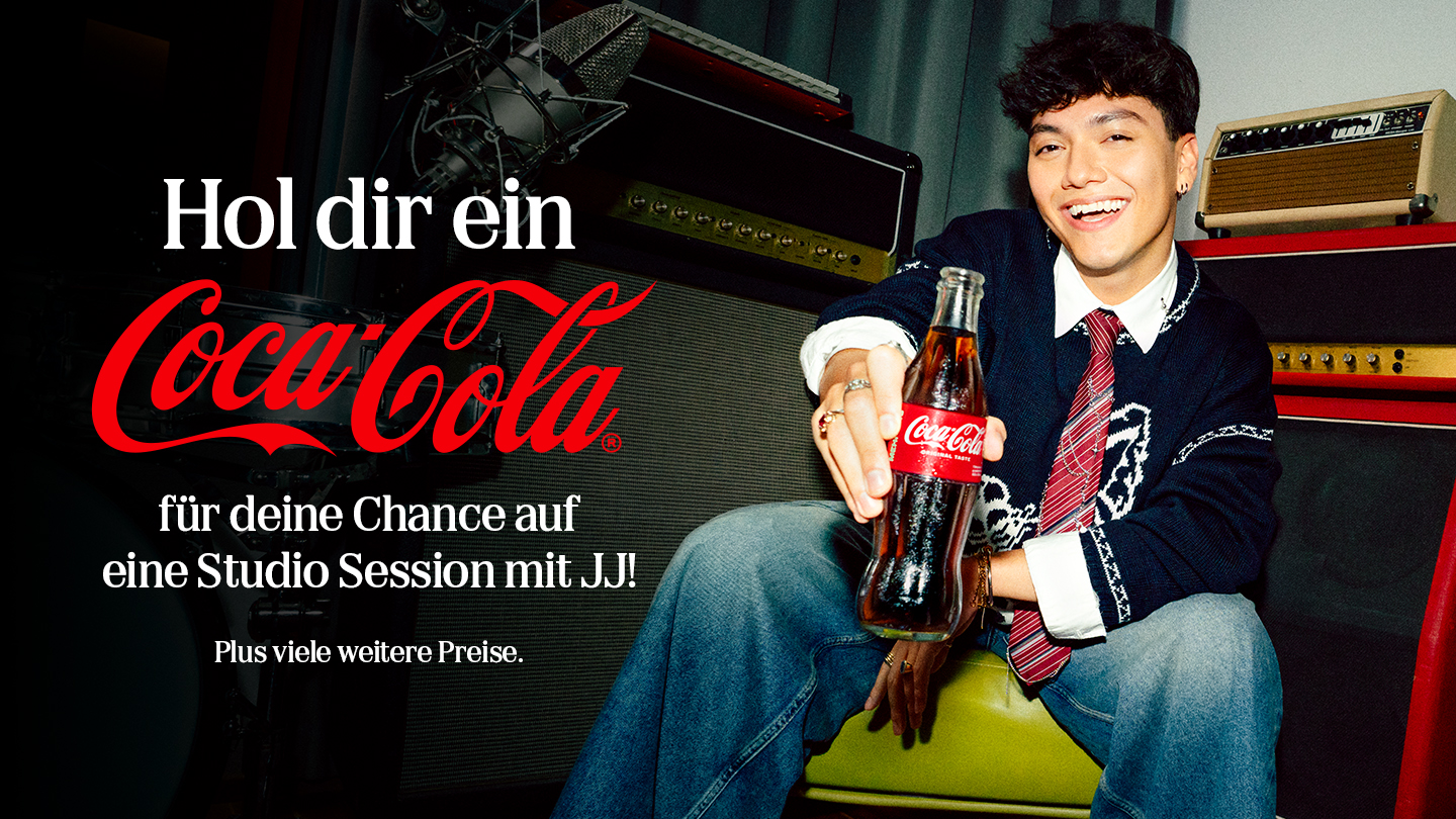 Hol dir ein Coca-Cola für deine Chance auf ein Studio Session mit JJ!