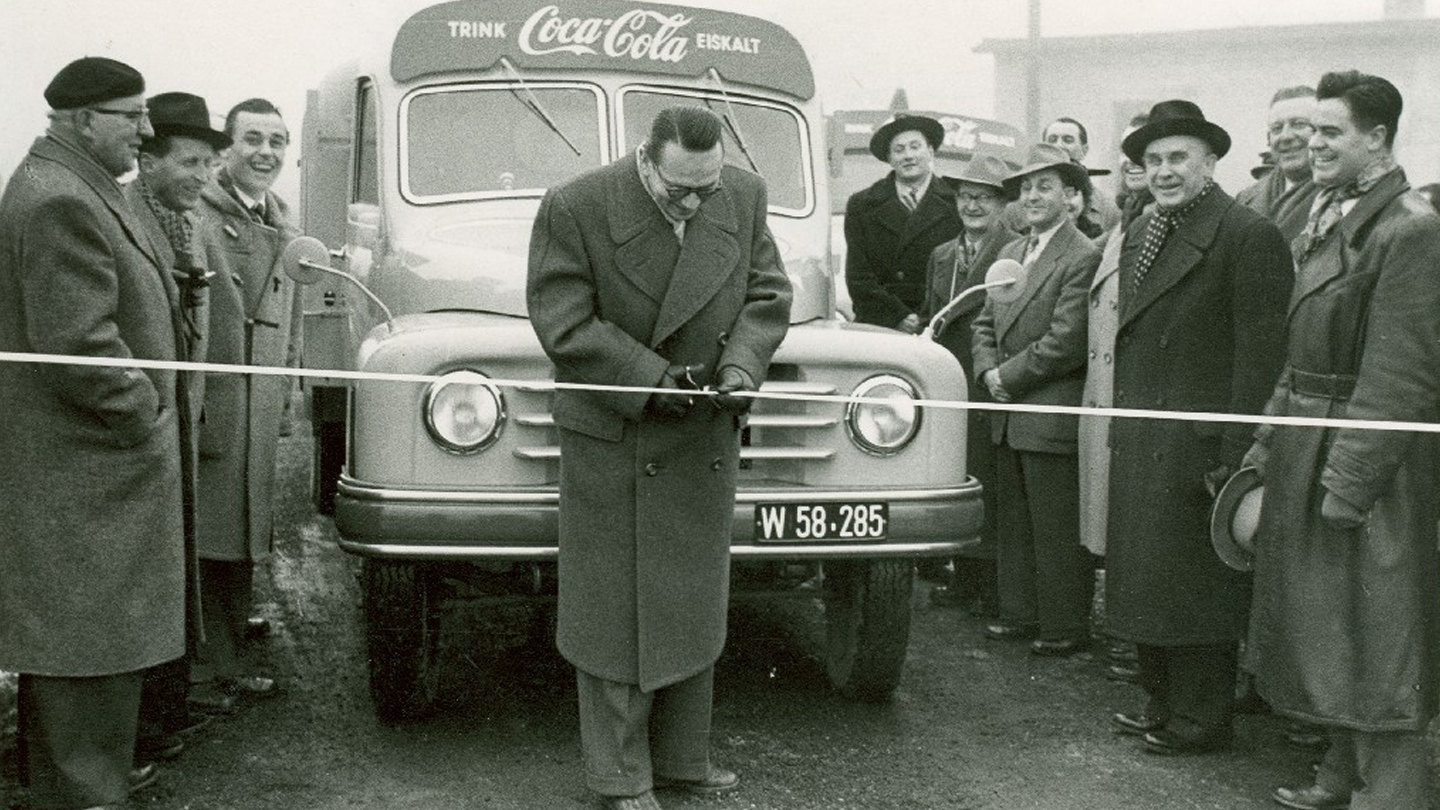 Eröffnung des Werks am Wienerberg 1955