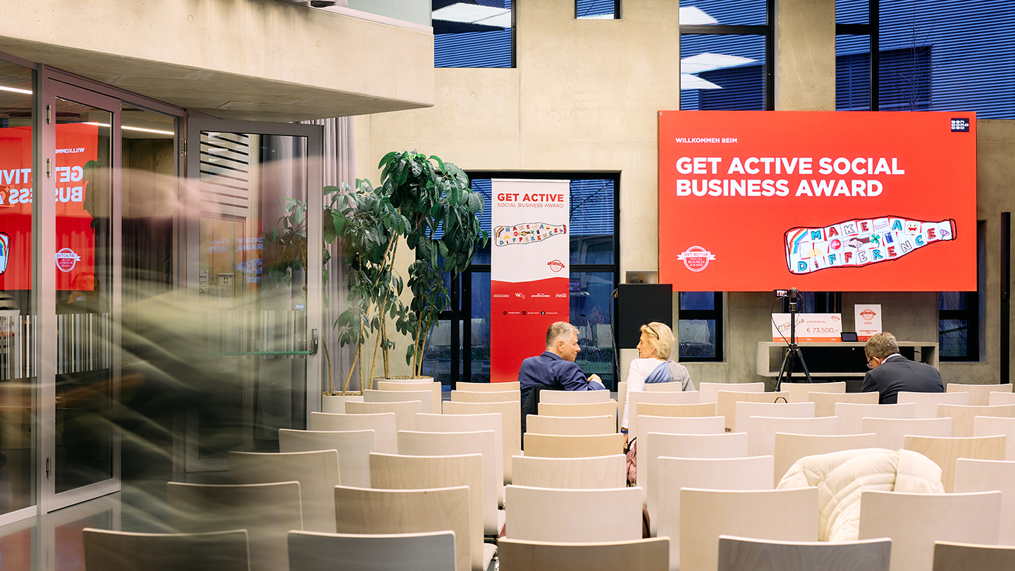 Blick auf Bühne des GASBA Finales an der WU