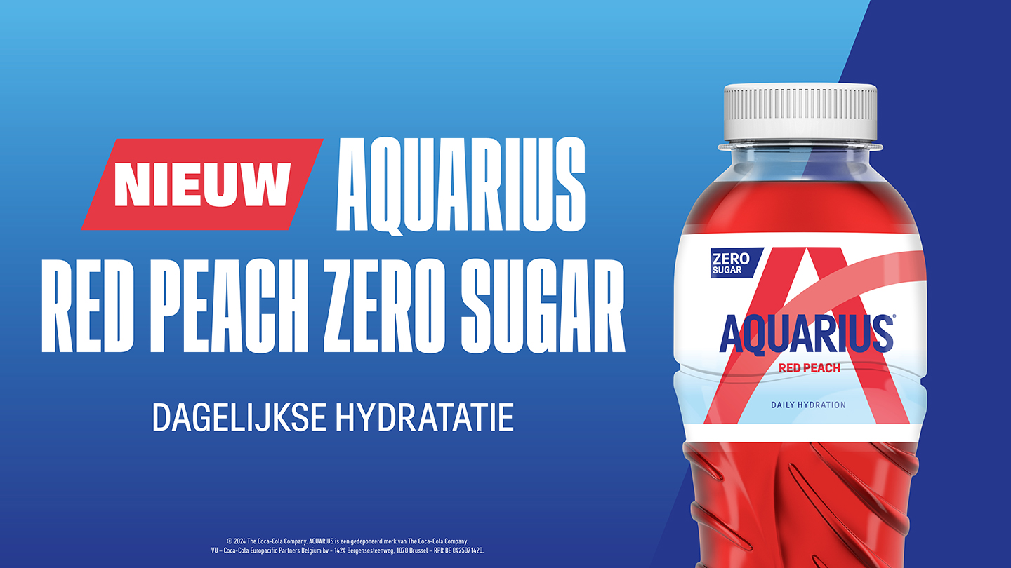 NIEUW AQUARIUS RED PEACH ZERO SUGAR DAGELIJKSE HYDRATATIE