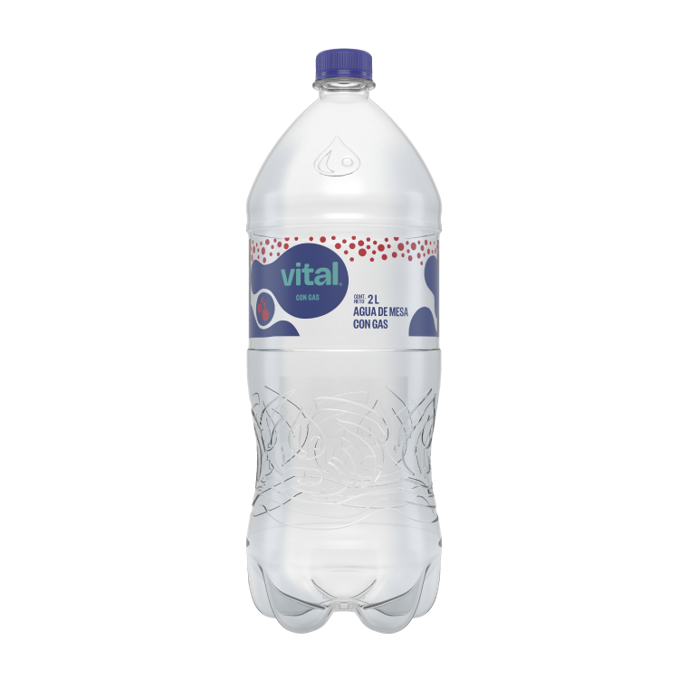 Botella de agua Vital Con Gas 2L