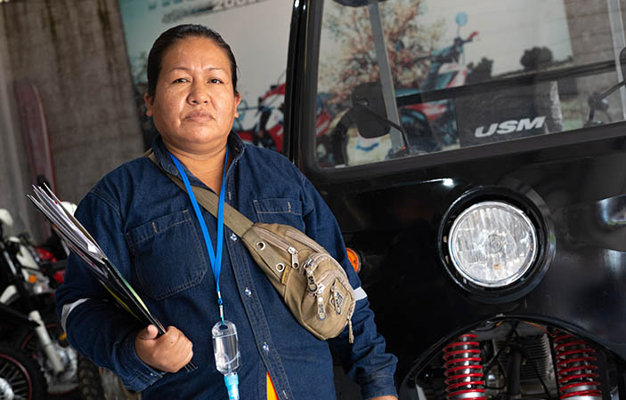 Maria Benita Ortiz, Presidenta de la agrupación de recolectores Bolivia Unida de Santa Cruz