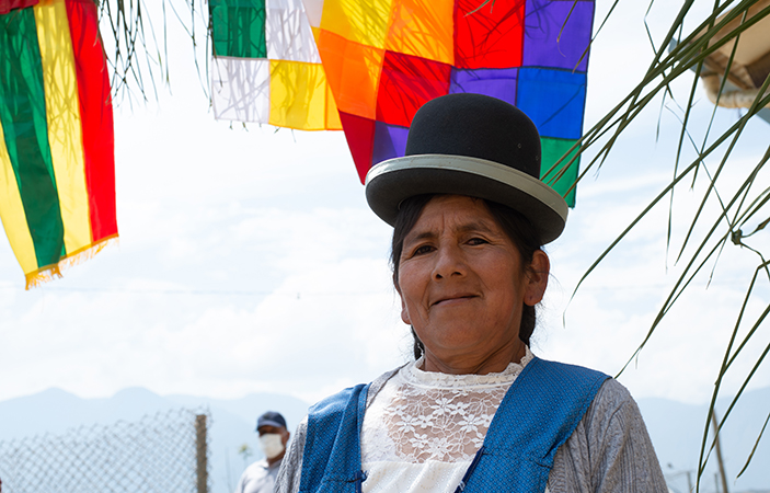 Dominga Huanca Vargas, Secretaria General de la Comunidad de Miraflores