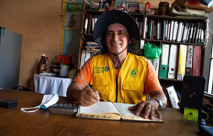 Adalid Viruez, presidente de la Asociación de Recolectores de Porvenir