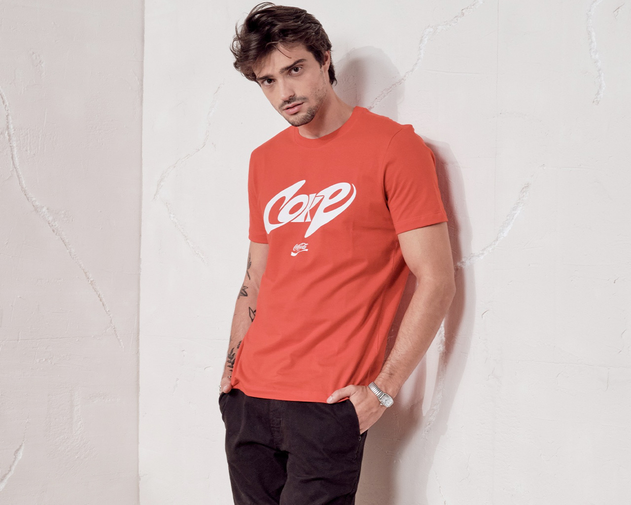 Bolsa Coca‑Cola Transversal Link com Bolso