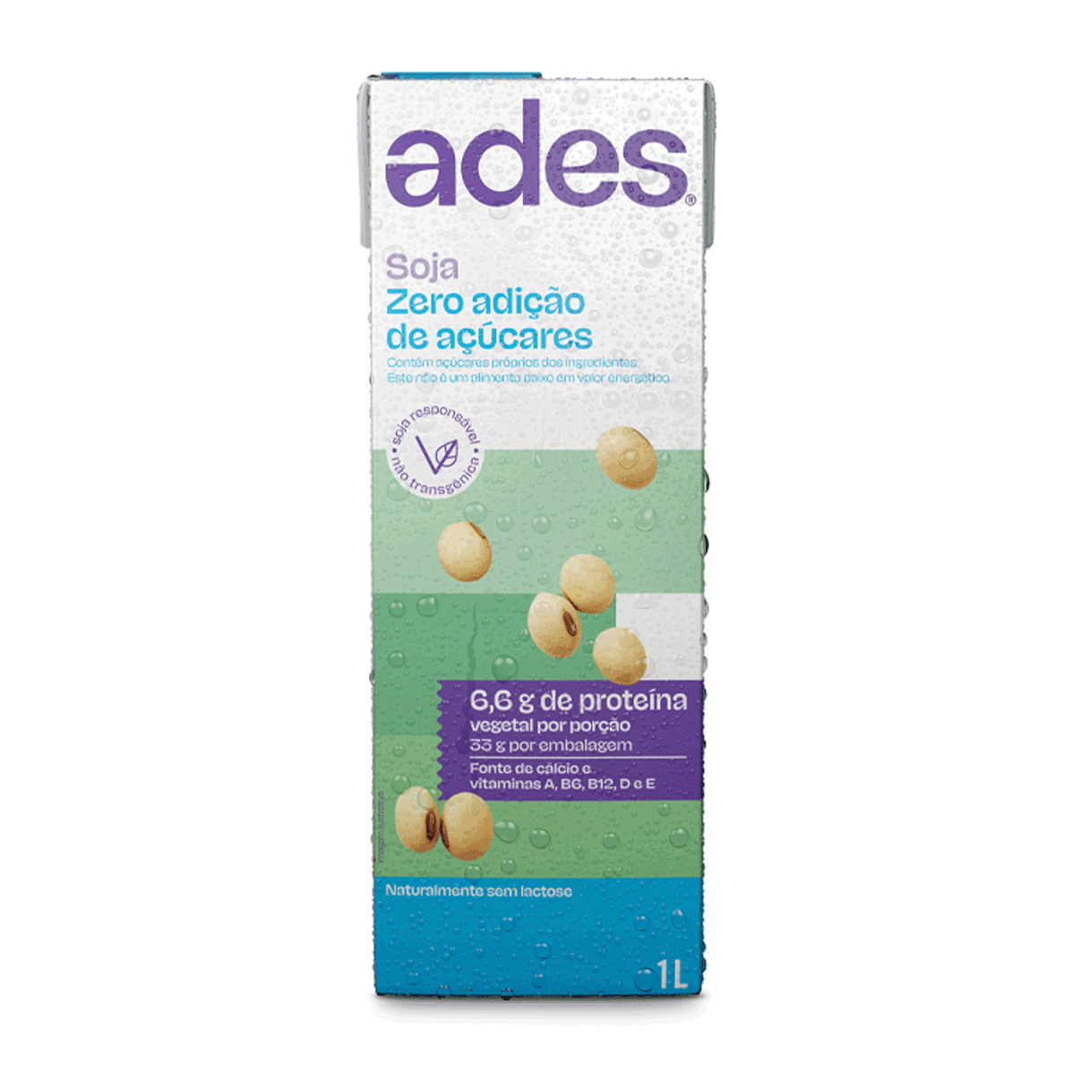 Ades Soja Zero adição de açúcares.