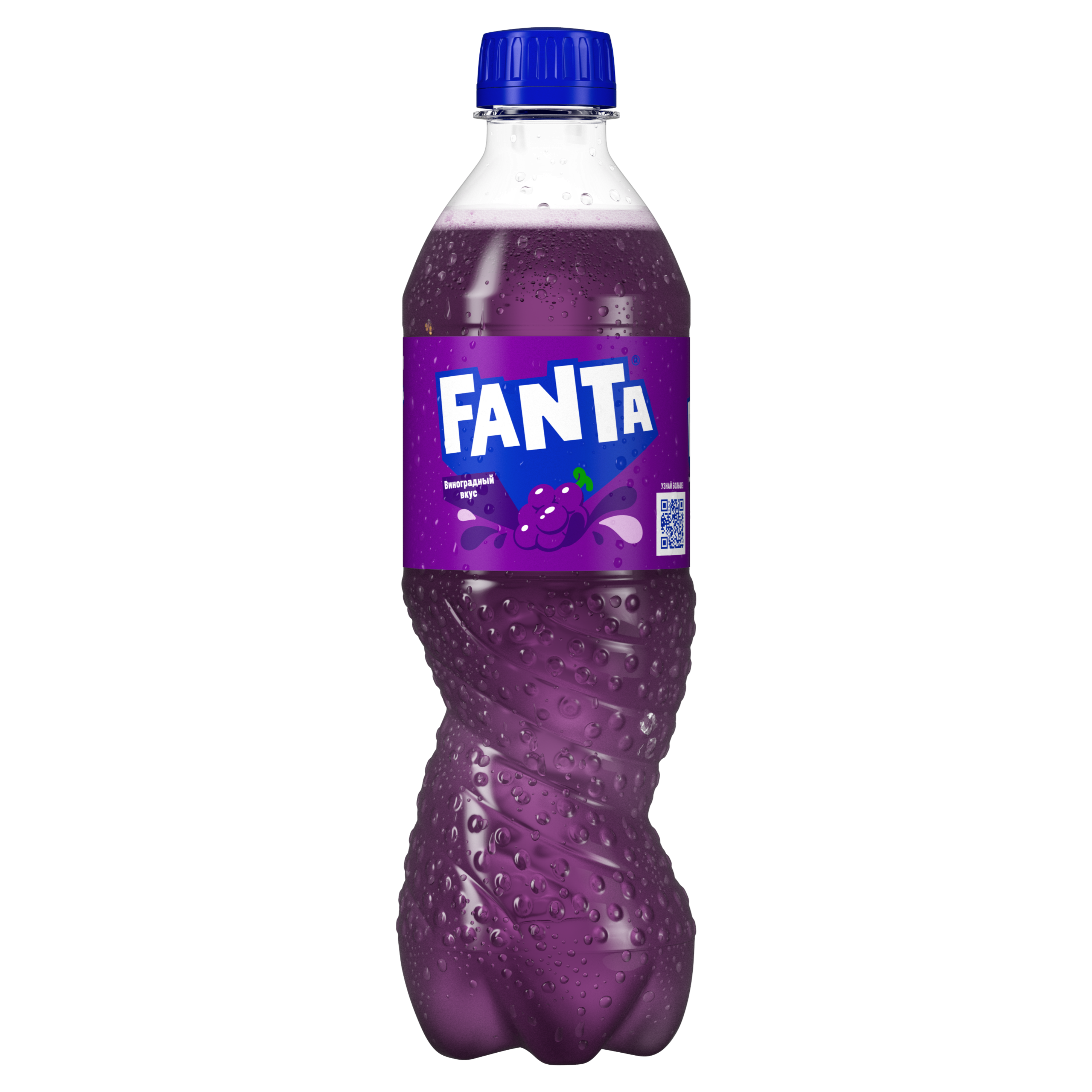 Бутылка Fanta со вкусом винограда