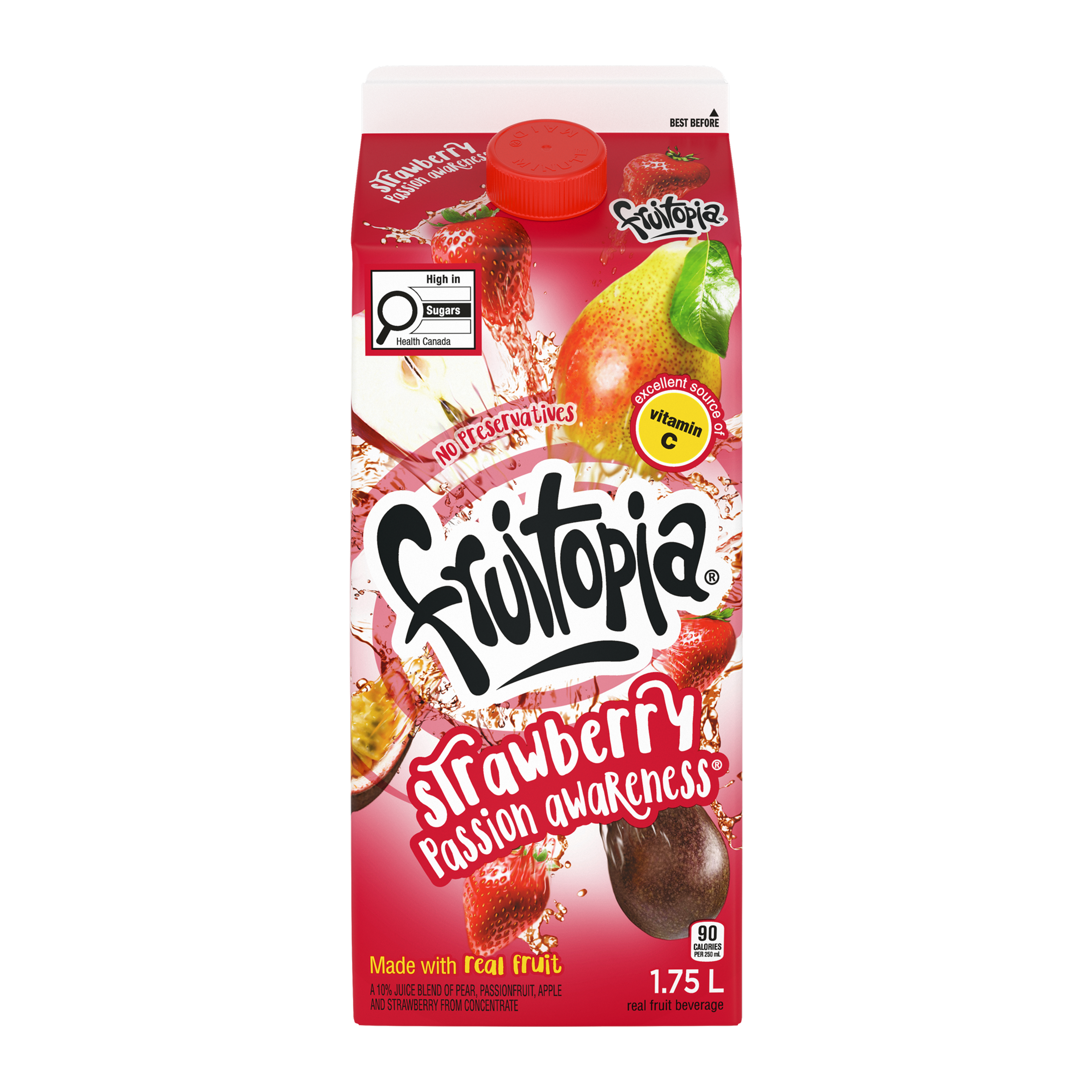 Frutopia Strawberry Passion Awareness packaging