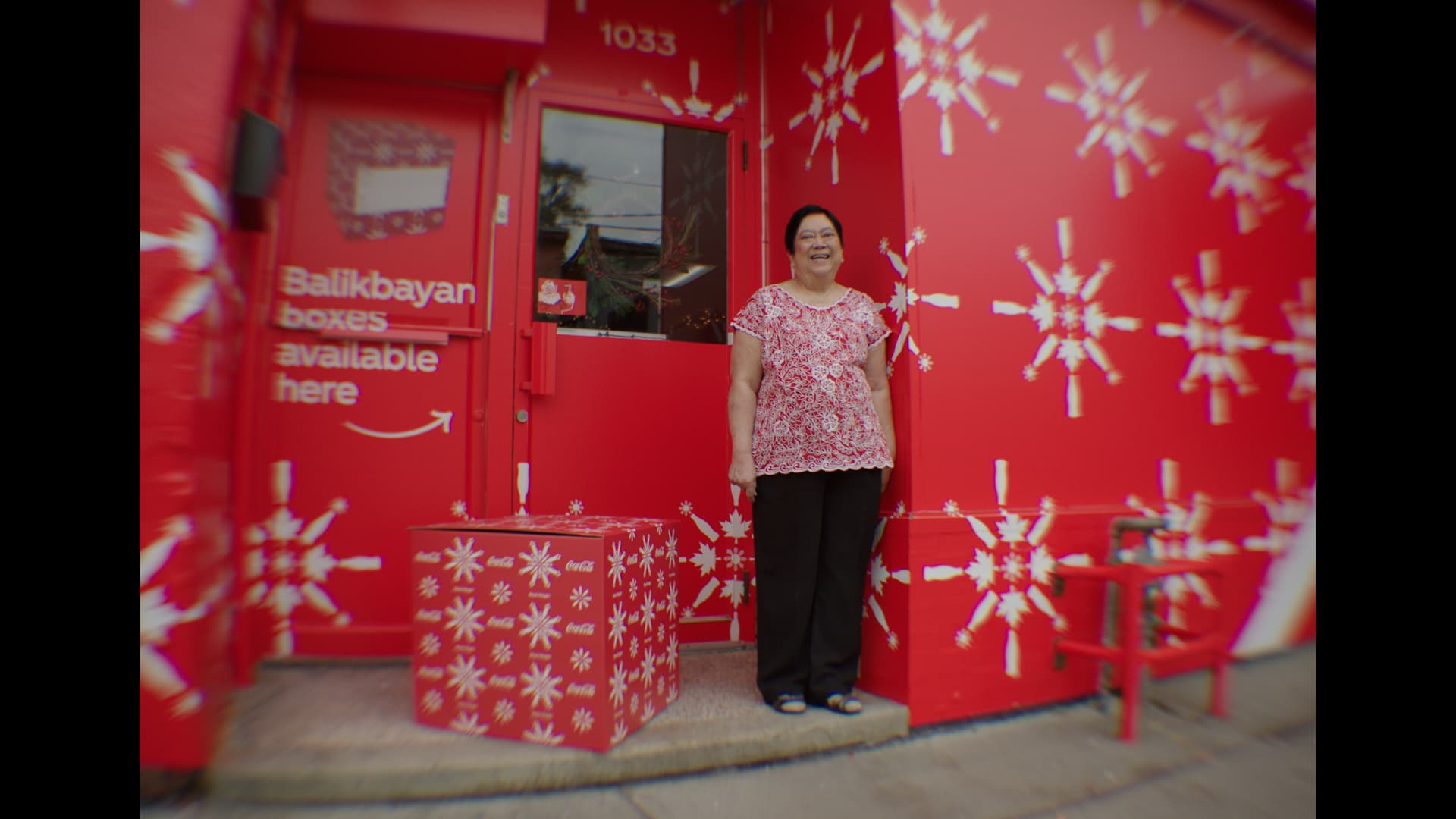 Tita Rosita with Balikbayan box