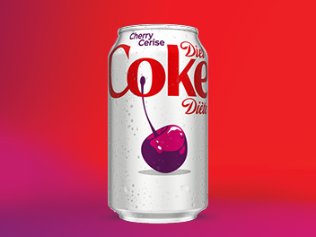 a can of diet coke cherry
