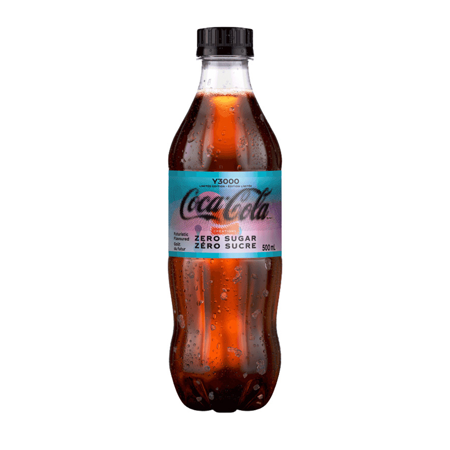 Coca-Cola Zéro Sucre Y3000, 500 mL bouteille