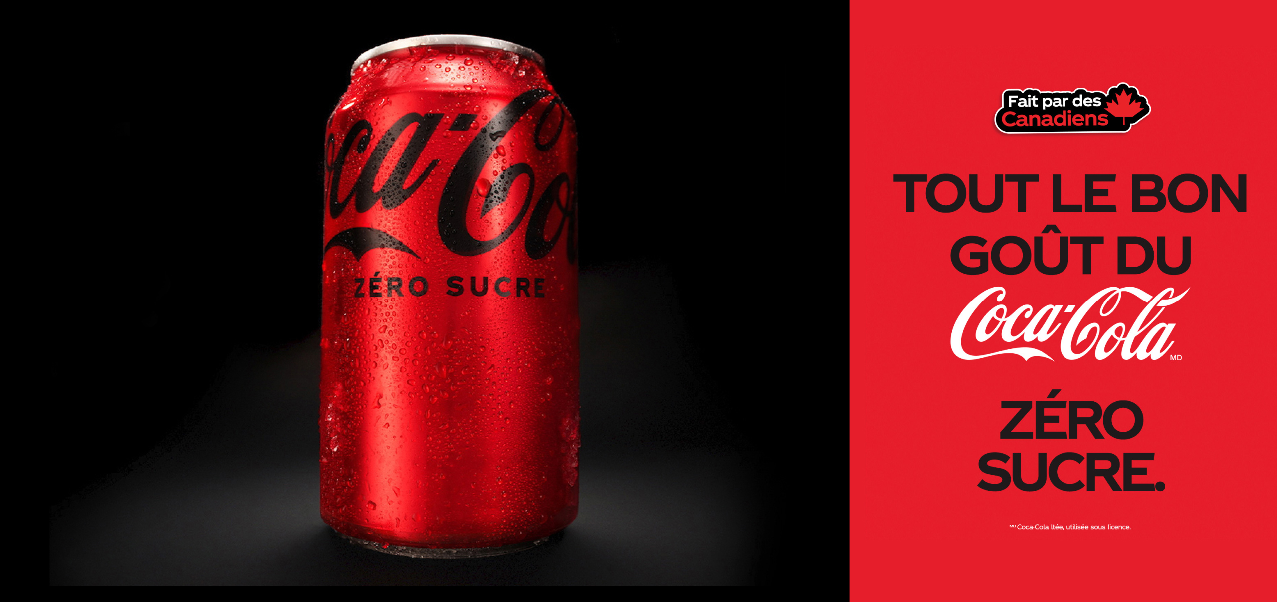 tout le bon goût du coca-cola zéro sucre