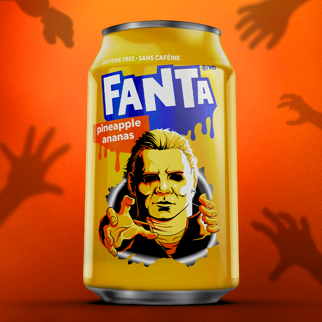 Fanta Pineapple can with Michael Myers