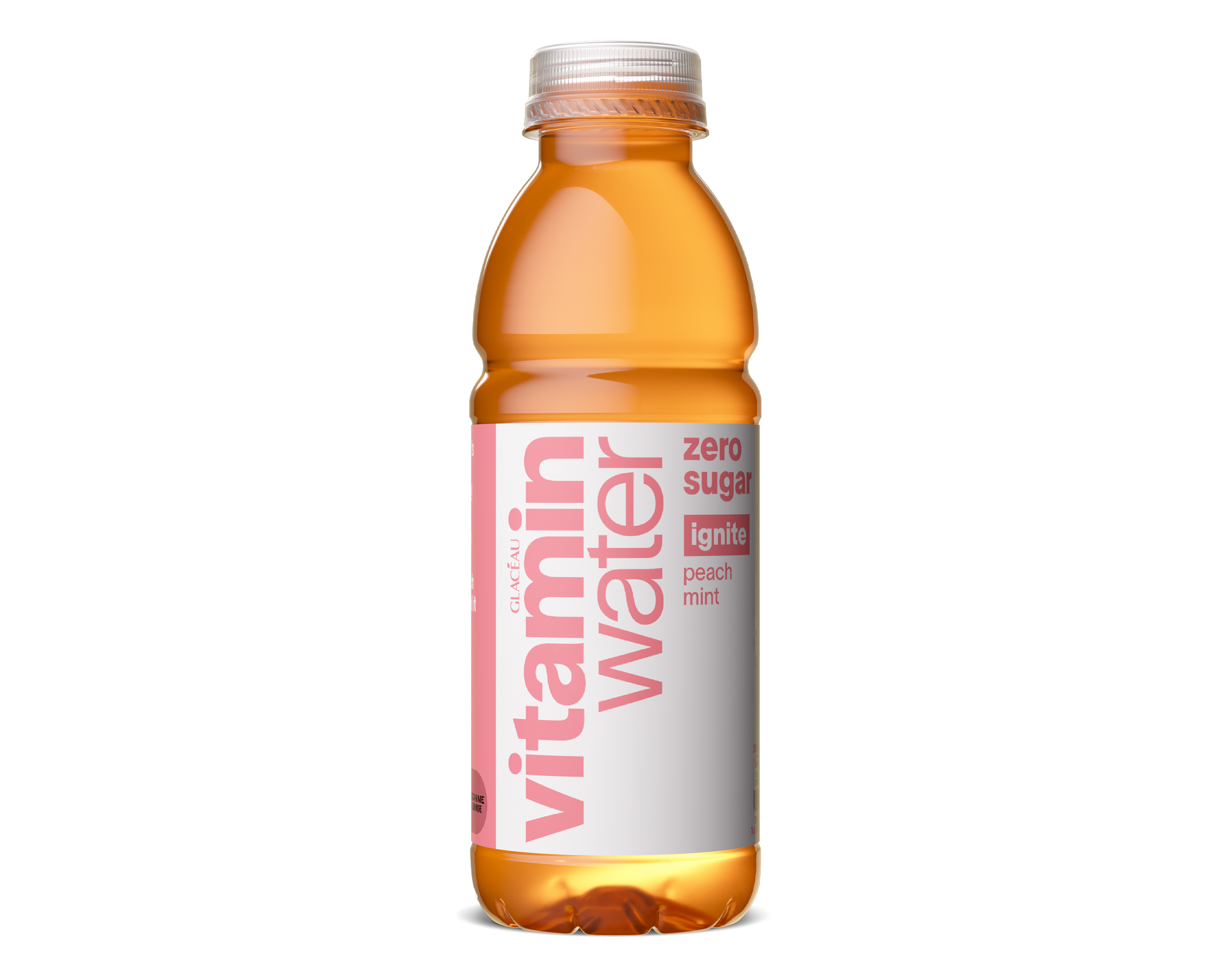 Eine Flasche Glacéau Vitaminwater in der Variante ignite