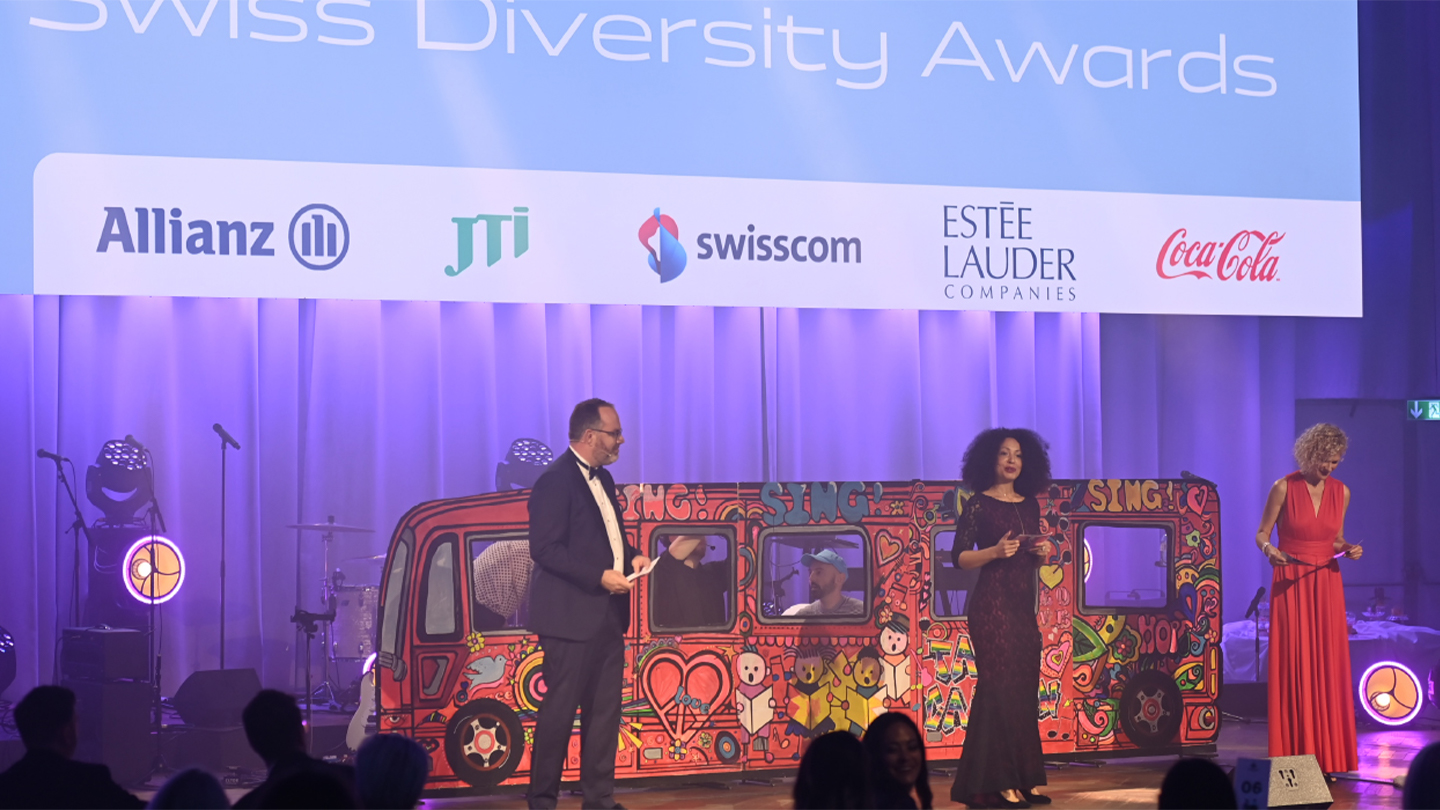 Foto der Bühne während der Swiss Diversity Awards-Verleihung