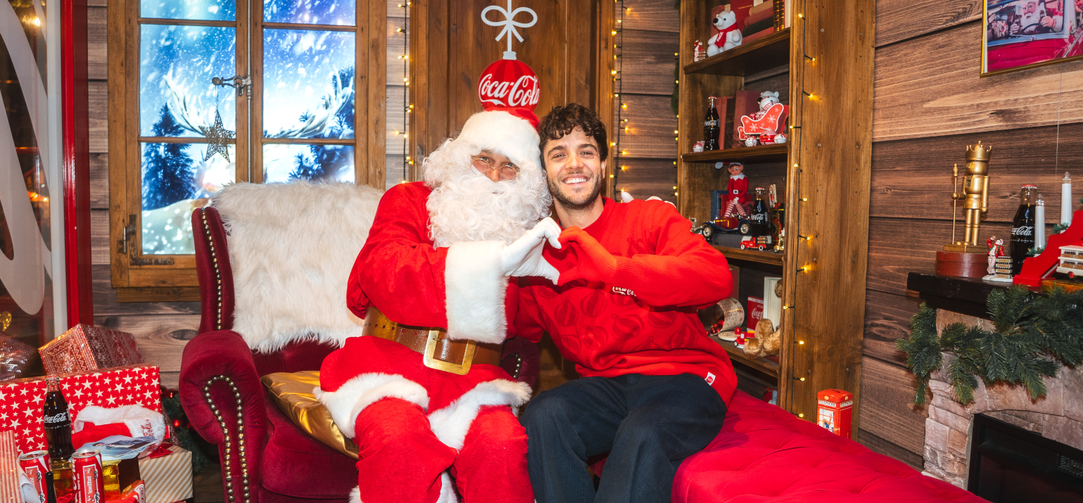 Luca Hänni mit Santa Claus