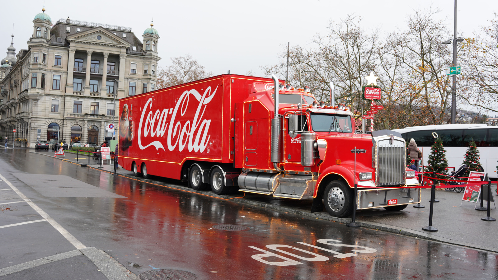 Coca-Cola Christmas Truck auf dem Bürkliplatz