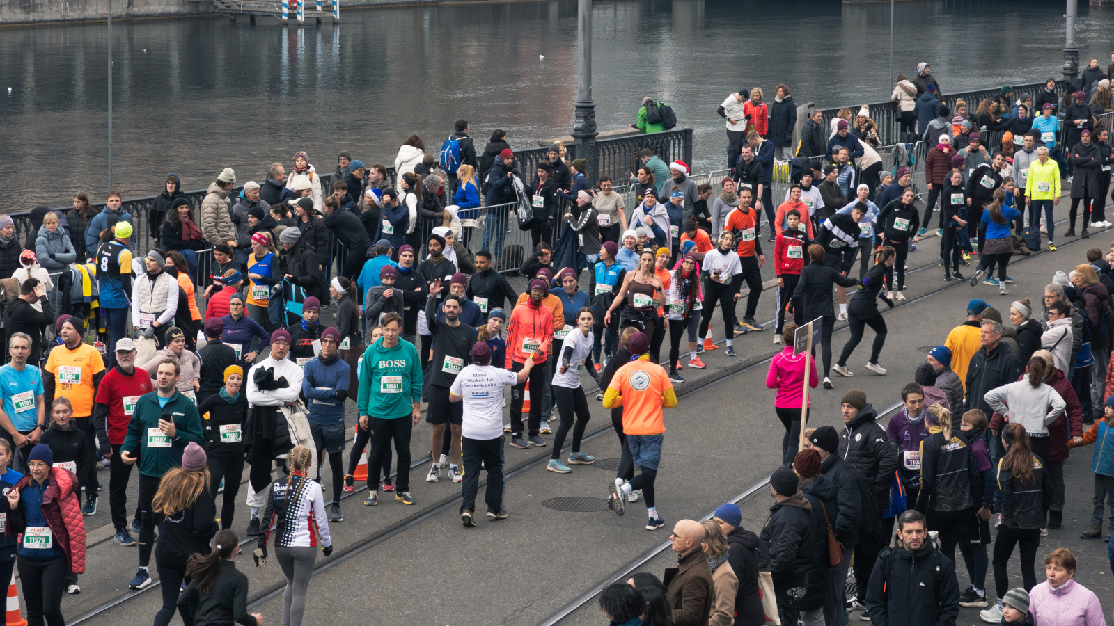 Laufstreckenabschnitt des SIlvesterlaufs