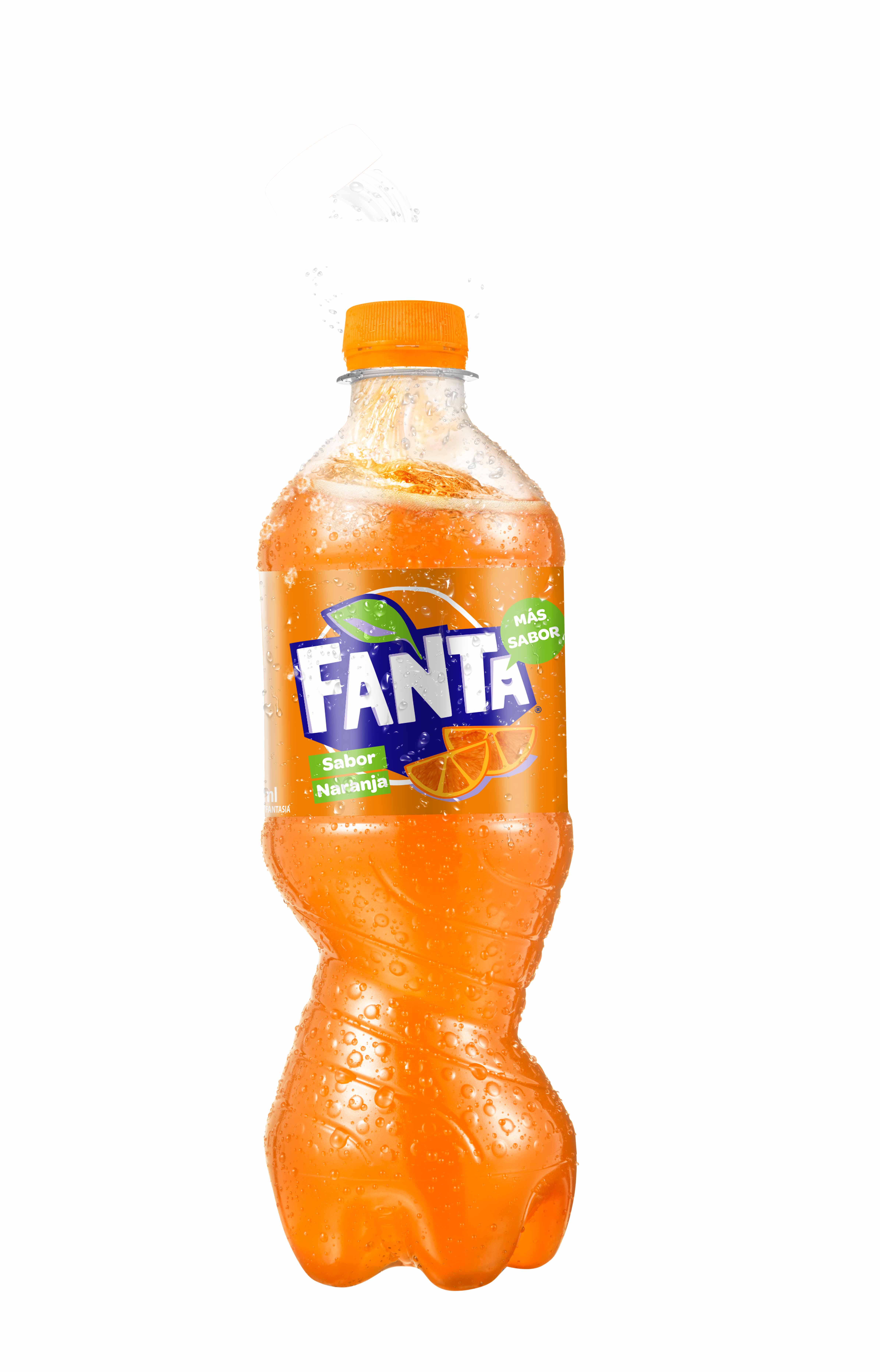 Botella de Fanta sabor Naranja.