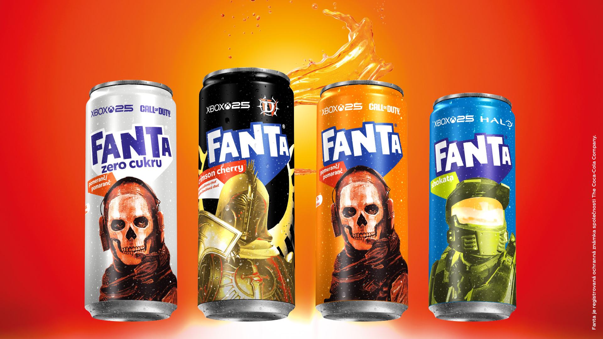 „Herní legendy ožívají v kampani Fanta × Xbox, přijmi výzvu a vyhraj jednu z milionu cen“