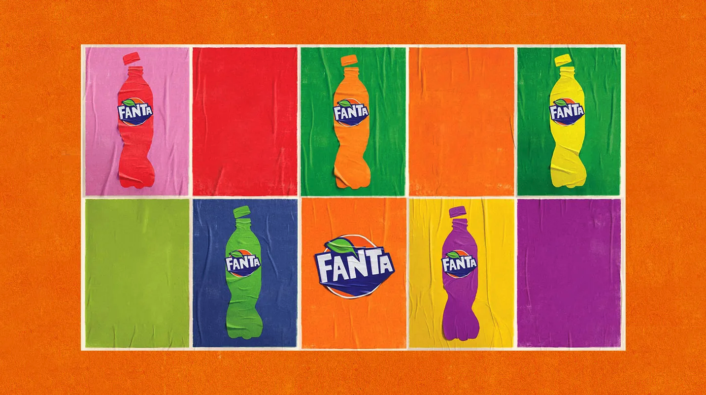 Fanta PET lahve, banner Vyšťav úsměv