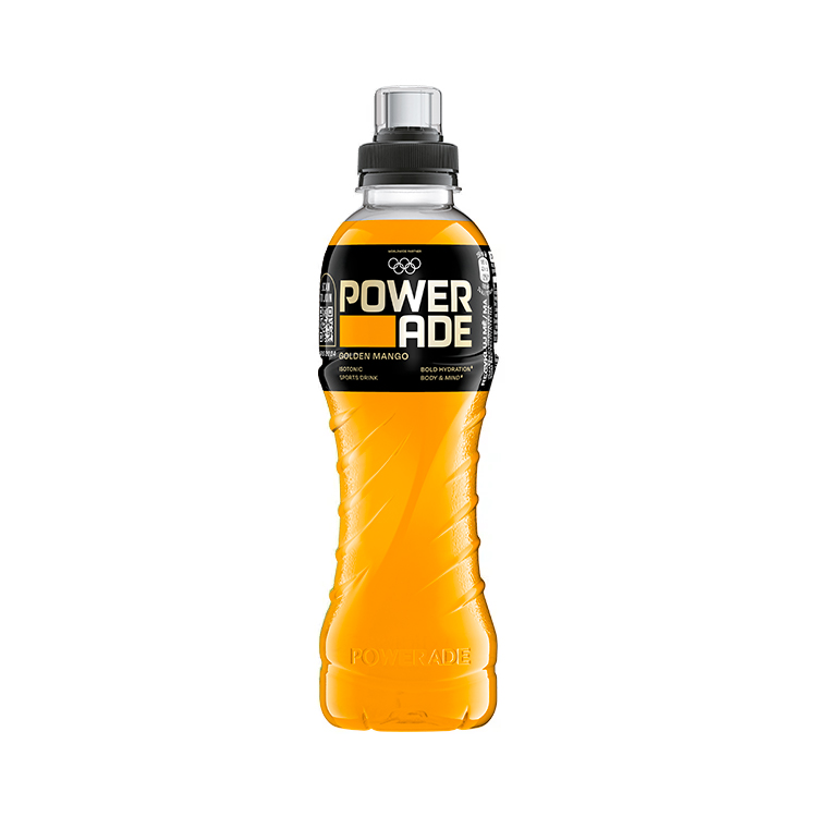 Powerade Golden Mango sportovní izotonický nápoj PET lahev