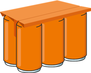 Six Fanta cans