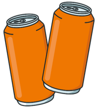 Two Fanta cans