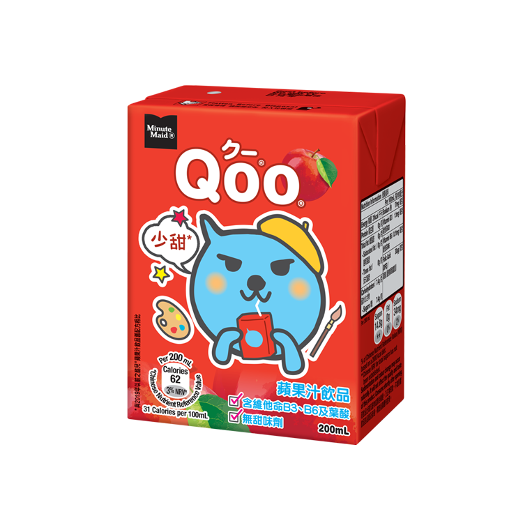 Minute Maid Qoo Apple Juice Drink packaging