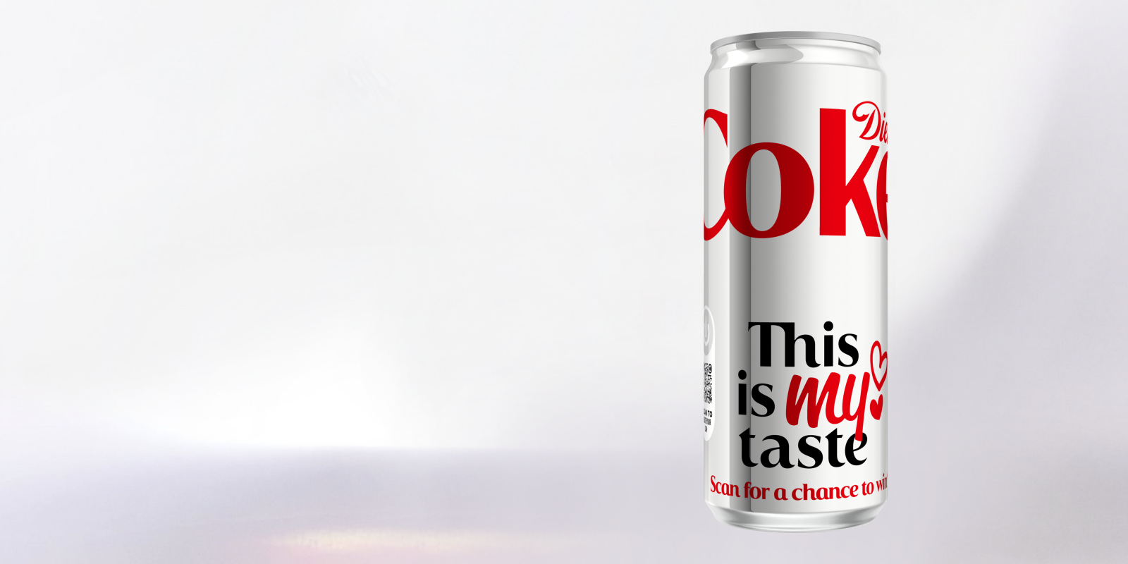 diet coke can on a grey background 