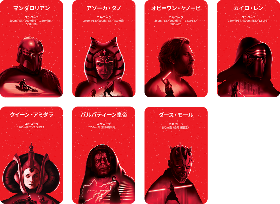 コカ・コーラキャラクターラインナップ