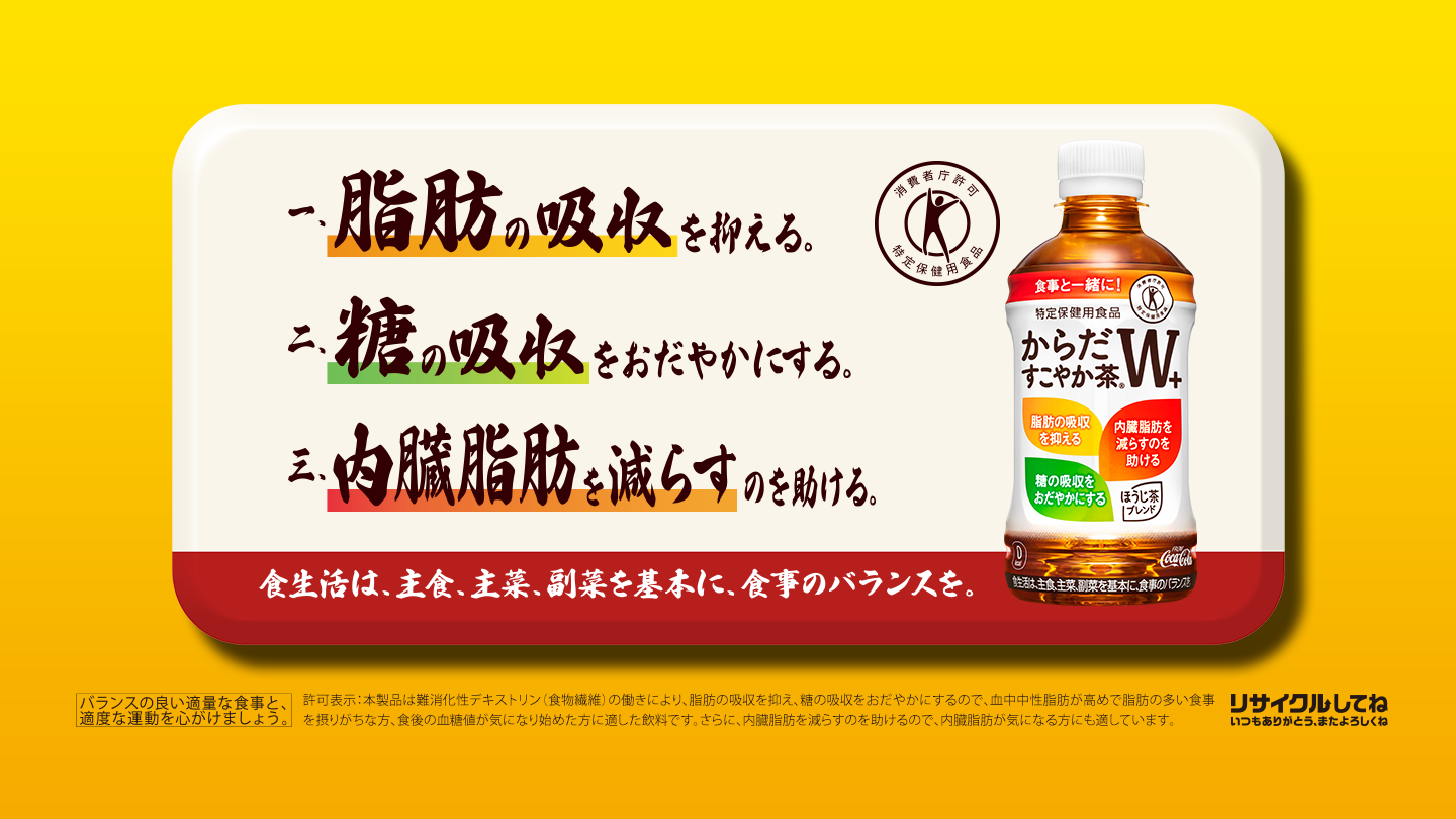 からだすこやか茶Ｗ＋の機能について