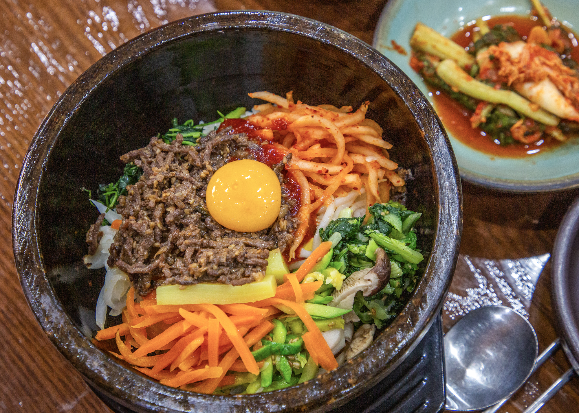 전주 한국관의 돌솥비빔밥 모습