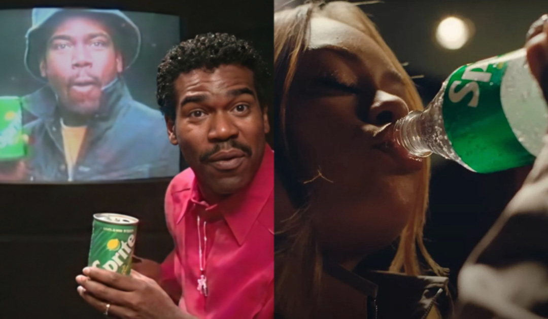 1986년 스프라이트 광고 영상과 2023년 제작된 스프라이트의 힙합 탄생 50주년 헌사 영상의 일부