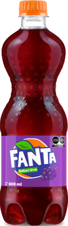 Botella de Fanta sabor Uva.