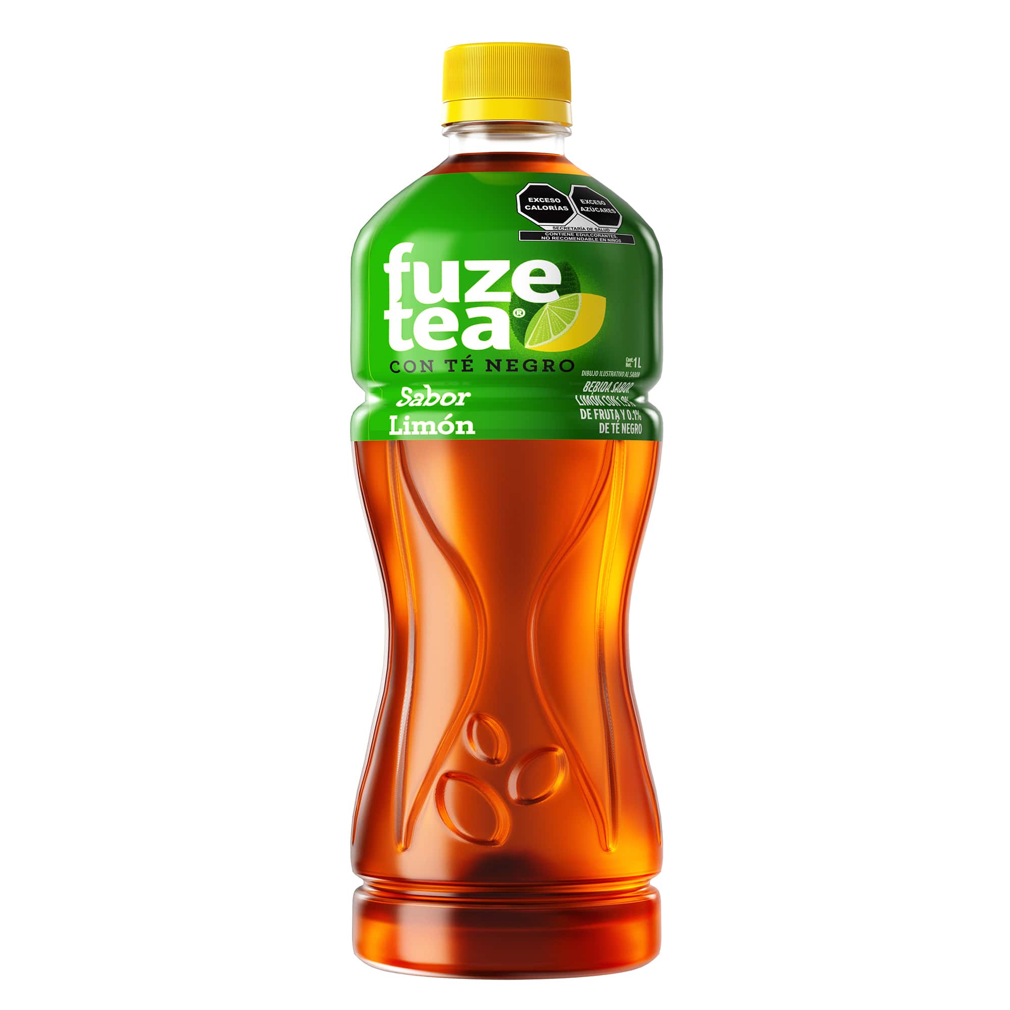 Envase de Fuze Tea sabor Durazno. Té de Frutas y Hierbas.