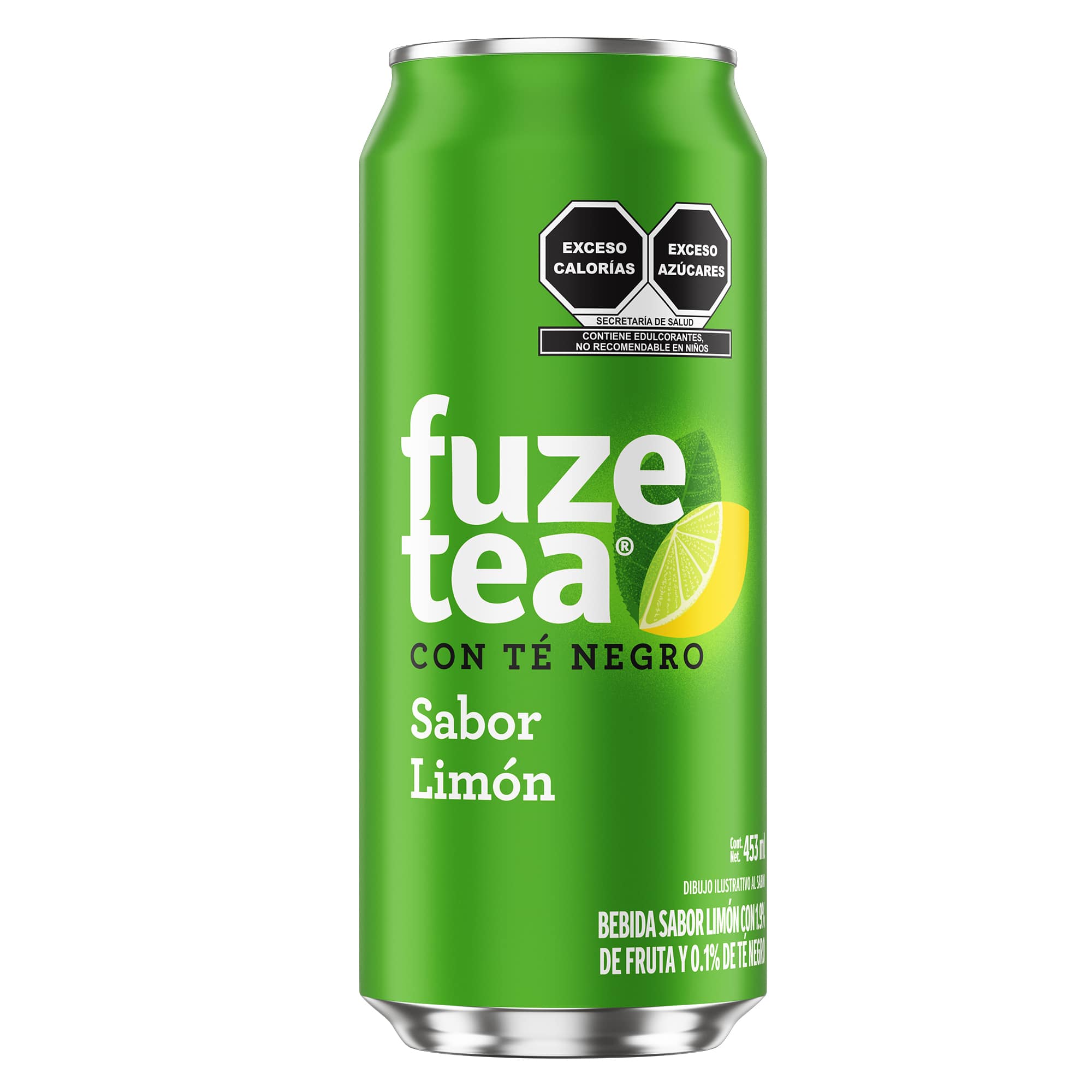 Lata de Fuze Tea sabor Té Verde Limón. Té de Frutas y Hierbas.