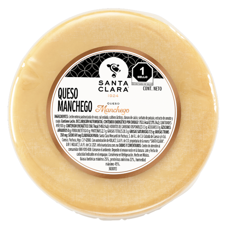 Queso Manchego Santa Clara en empaque