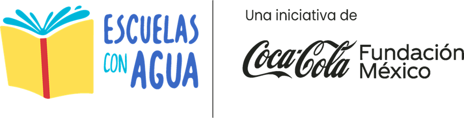 Logo de escuelas con agua, iniciativa de Coca-Cola