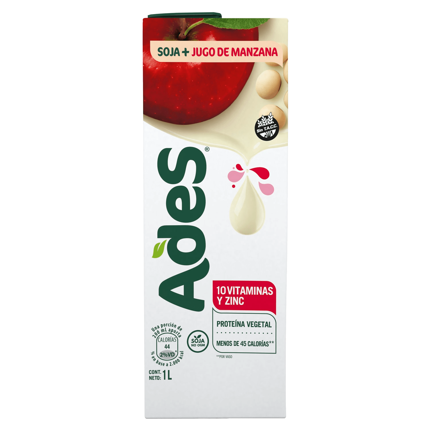 Tetra Brik de Ades Soja Sabor Manzana