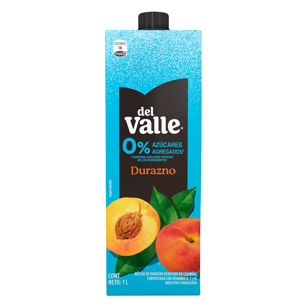 Tetra Brik de del Valle Néctar Durazno 0% Azúcares Agregados