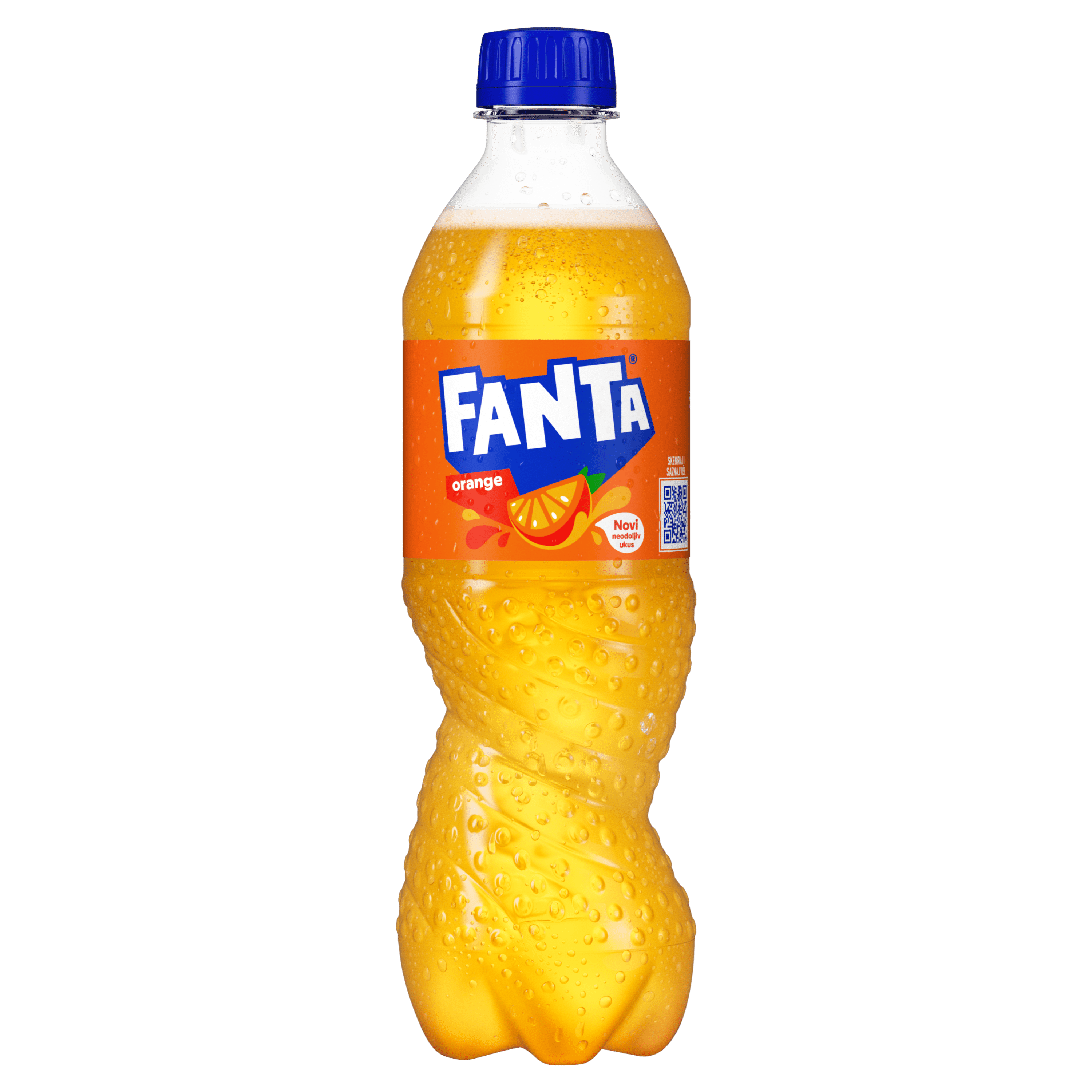 fanta flašica sa belom pozadinom