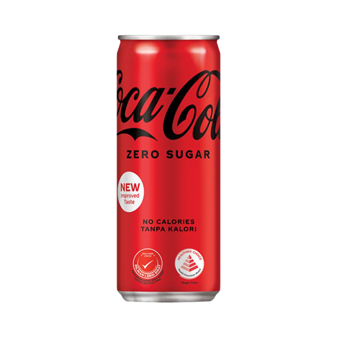 Coca-Cola Zero Sugar can on white background