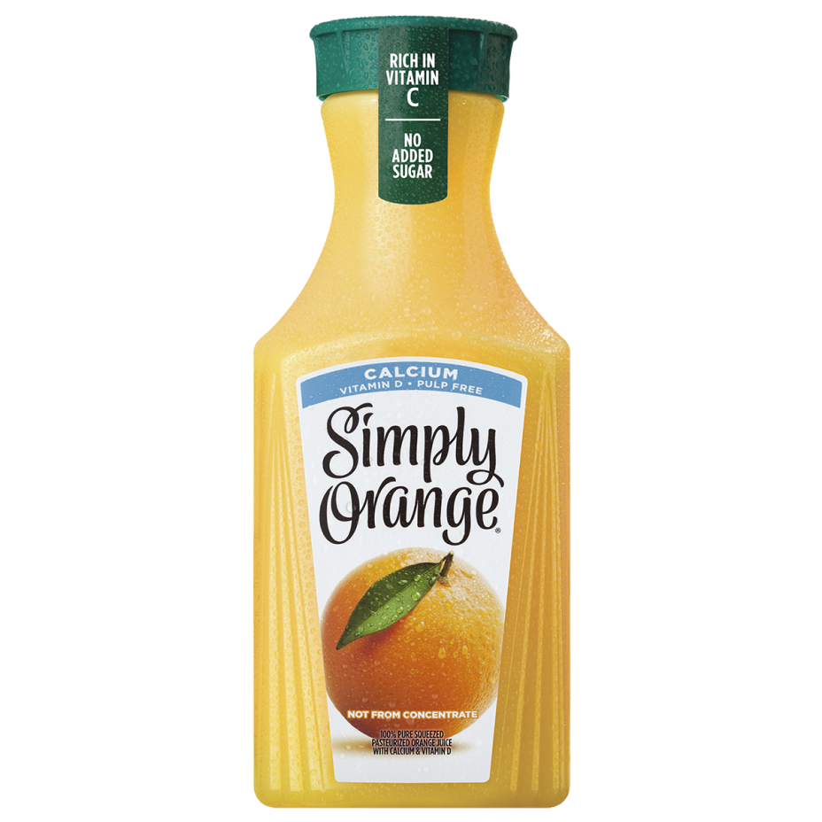 Simply Orange Juice Calcium Bottle, 52 fl oz