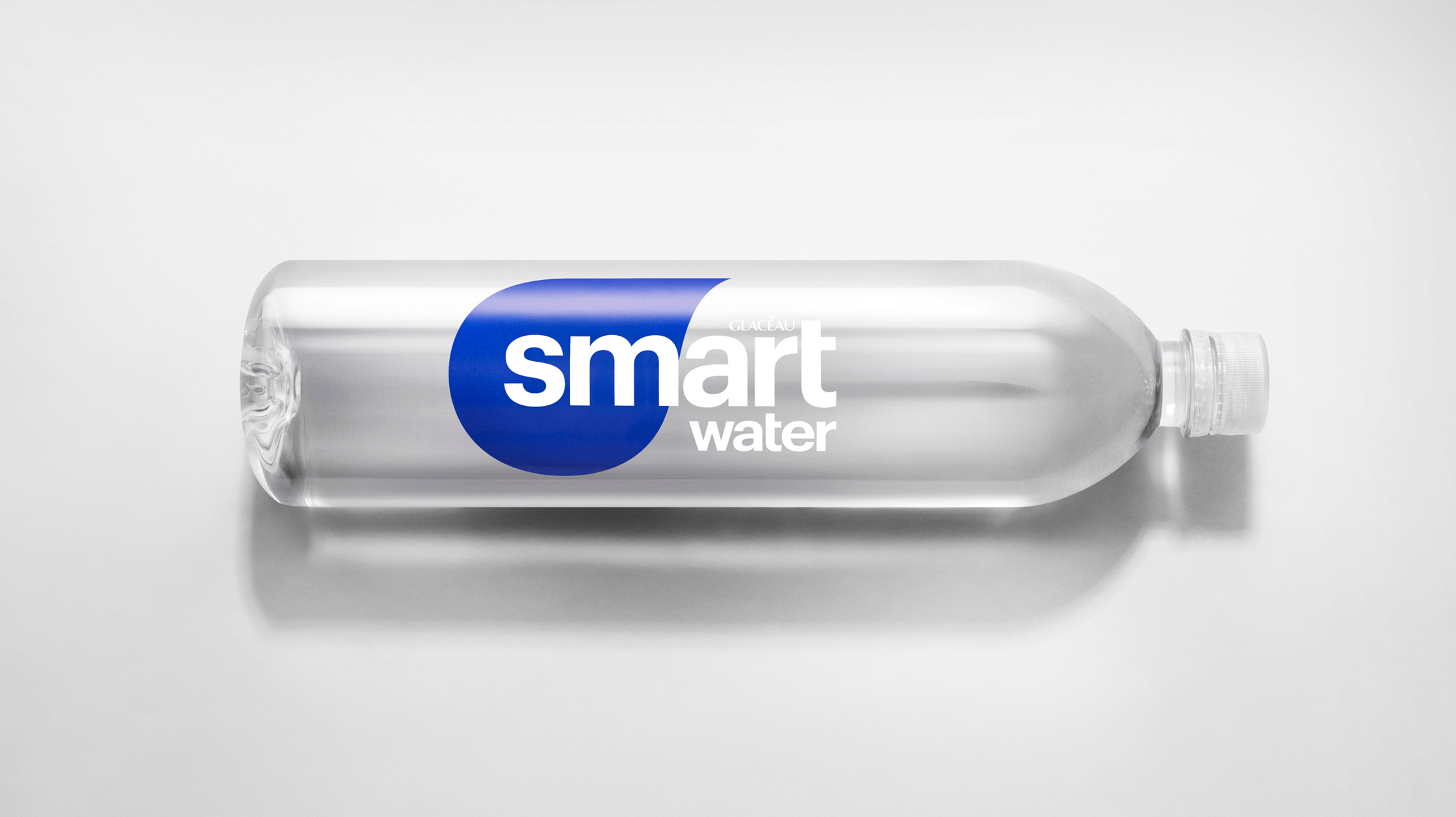Glacéau smartwater bottle on white background