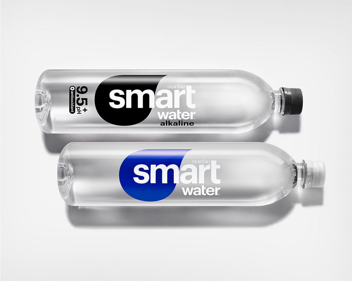 two bottles of smartwater