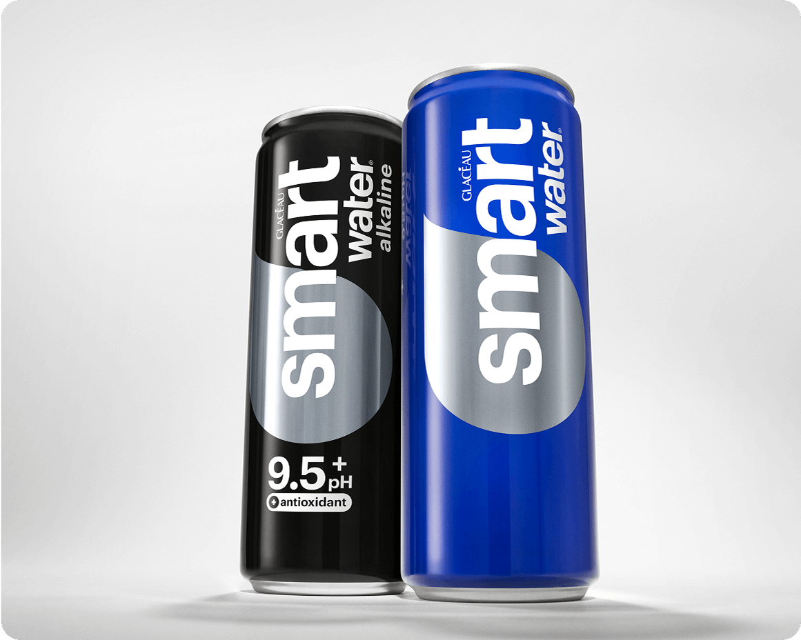 two cans of smartwater